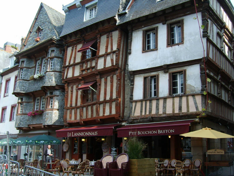 Centre ville de lannion, vieille architecture